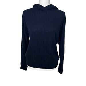 Vince women's navy blue 100% cashmere sweater hoodie size M